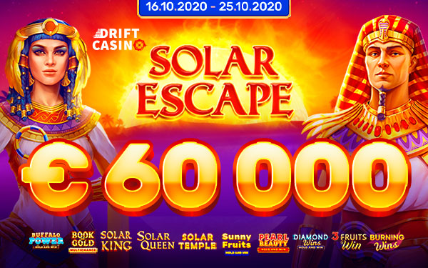 Подарки в Drift – 131FS + €60000 в Solar Escape от Playson